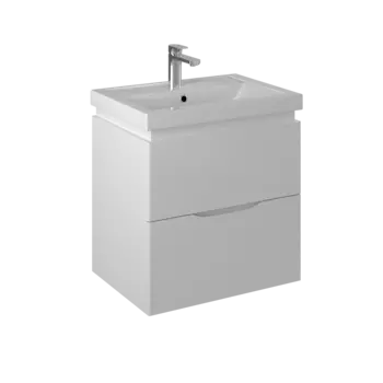 Тумба с раковиной Briz Сити 60 подвесная, белая глянцевая