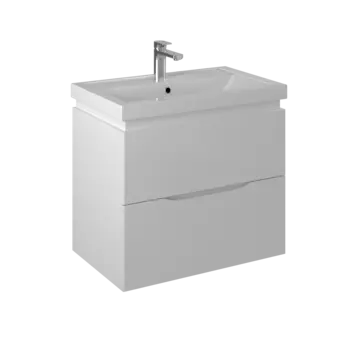 Тумба с раковиной Briz Сити 70 подвесная, белая глянцевая