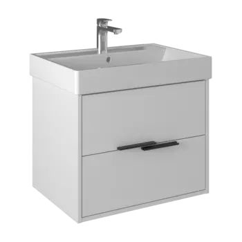 Тумба с раковиной Briz Сохо 65 подвесная, белая глянцевая