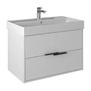 Тумба с раковиной Briz Сохо 80 подвесная, белая глянцевая