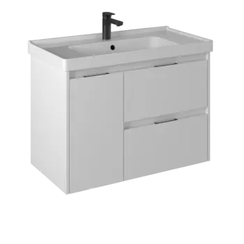 Тумба с раковиной Briz Вена 90 подвесная, белая глянцевая