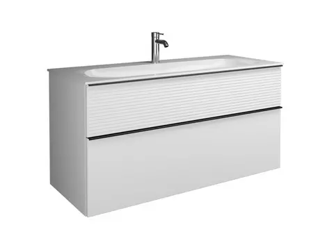 Тумба с раковиной Burgbad Fiumo 120 подвесная белая матовая