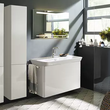 Тумба с раковиной Burgbad Iveo 100 белая глянцевая