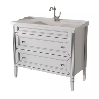 Тумба с раковиной Caprigo Albion Promo 100 с ящиками bianco-grigio