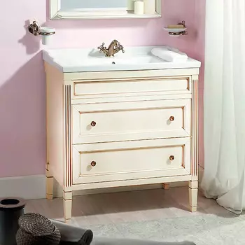 Тумба с раковиной Caprigo Albion Promo 70 bianco antico с ящиками