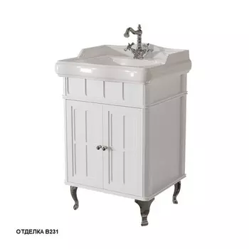 Тумба с раковиной Caprigo Borgo 60 с дверками белый