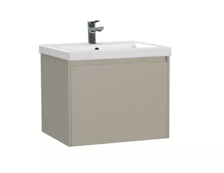 Тумба с раковиной Cersanit Grande 60 подвесная, бежевый