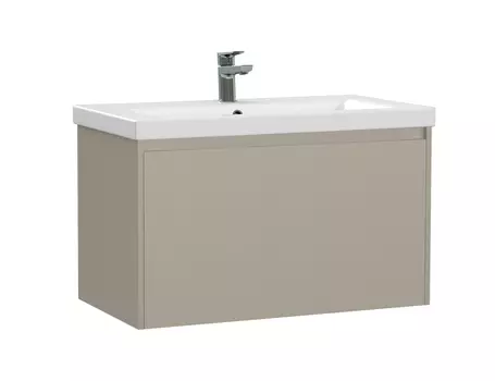 Тумба с раковиной Cersanit Grande 80 подвесная, бежевый