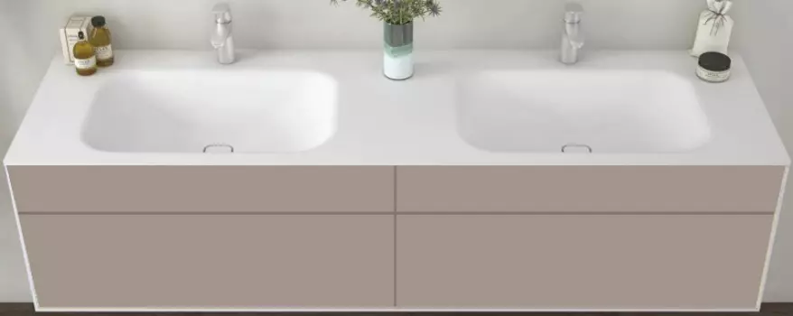 Тумба с раковиной Cezares Titan 180 см подвесная, Gray stone