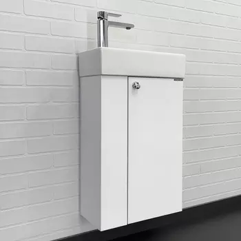 Тумба с раковиной Comforty Асти 40 белая (раковина Comforty 9048EY)