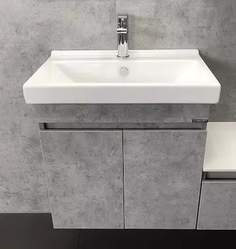 Тумба с раковиной Comforty Осло 60 бетон светлый (раковина Fest 60 F01)