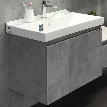 Тумба с раковиной Comforty Осло 80 бетон светлый (раковина Fest 80 F01)