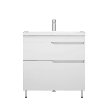 Тумба с раковиной Corozo Теона 80 напольная, 2 ящика, белая