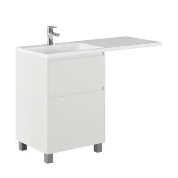 Тумба с раковиной Creto Cafor 110 L напольная, белый