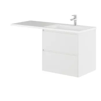 Тумба с раковиной Creto Cafor 130 R подвесная, белый