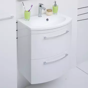 Тумба с раковиной De Aqua Лонг 60 белая