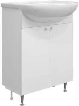 Тумба с раковиной DIWO Анапа 65 напольная, белая