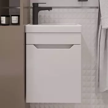 Тумба с раковиной DIWO Архангельск 40 подвесная, белая