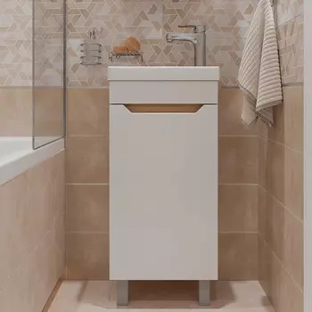 Тумба с раковиной DIWO Архангельск 40 напольная, дуб сонома/белый