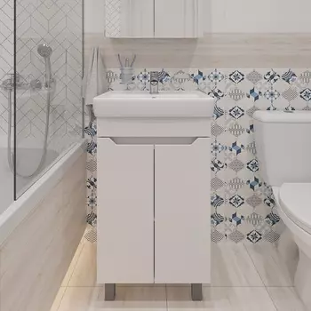 Тумба с раковиной DIWO Архангельск 50 напольная, белая