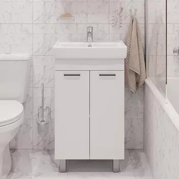 Тумба с раковиной DIWO Брянск 50 напольная, белая