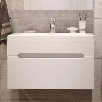 Тумба с раковиной DIWO Коломна 80 подвесная, белая