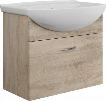 Тумба с раковиной DIWO Муром 70 подвесная, светлое дерево