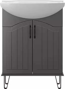 Тумба с раковиной DIWO Сочи 65 напольная, антрацит