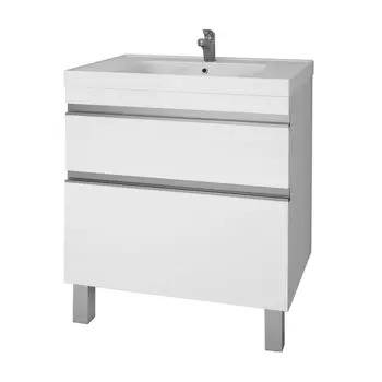 Тумба с раковиной Dreja.eco Grace Plus 70 белый глянец