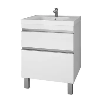 Тумба с раковиной Dreja.eco Grace Plus 60 белый глянец