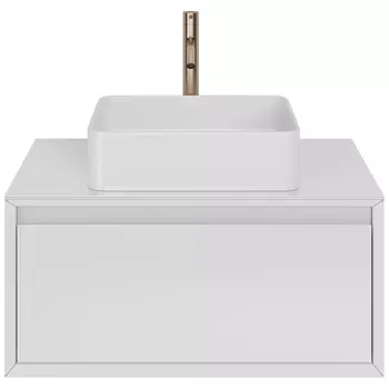 Тумба с раковиной Dreja Insight 80 со столешницей белый глянец