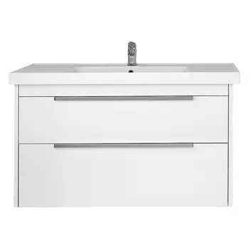 Тумба с раковиной Dreja Prime 90 белый глянец