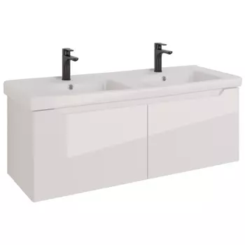 Тумба с раковиной Dreja W 125 белый глянец