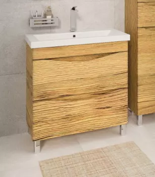 Тумба с раковиной Emmy Дакота 70 рустик соломенный