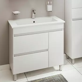 Тумба с раковиной Emmy Джерси 85 правая, с раковиной Оскар