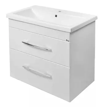 Тумба с раковиной Emmy Рокард 70 подвесная, 2 ящика, с раковиной Como