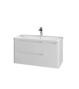 Тумба с раковиной Grossman Адель 100 с 2 ящ. подвесная, белая