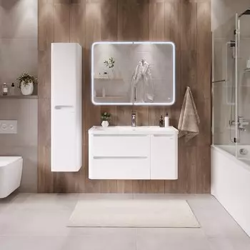 Тумба с раковиной Grossman Адель 90 с 2 ящ. подвесная, белая