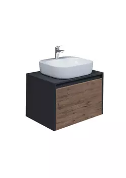 Тумба с раковиной Grossman Смарт 60 веллигтон/графит