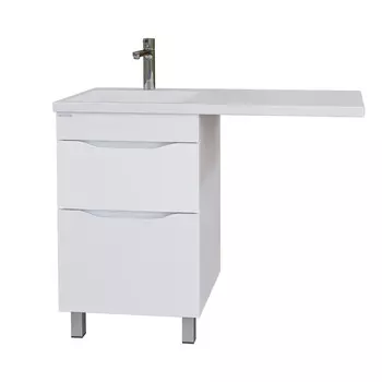 Тумба с раковиной Grossman Вилар 50 под стиральную машину, напольная, белая