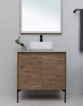Тумба с раковиной и столешницей Aquanet Nova Lite 75 дуб рустикальный, 2 дверцы