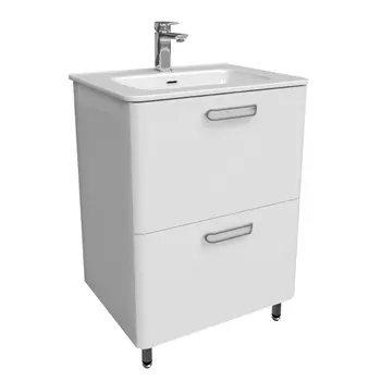 Тумба с раковиной Iddis Brick 60 напольная, белая