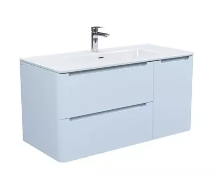 Тумба с раковиной Iddis Edifice 100 подвесная, голубой