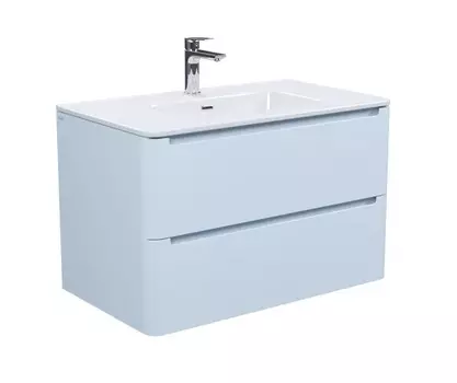 Тумба с раковиной Iddis Edifice 80 подвесная, голубой