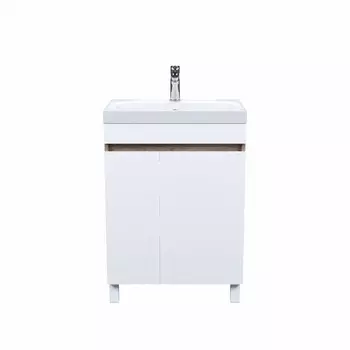 Тумба с раковиной Iddis Zodiac ZOD6ADFi95K напольная с дверцами 60 белая/под дерево