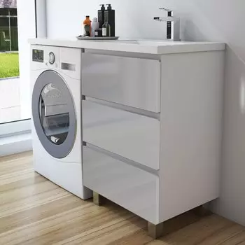 Тумба с раковиной Эстет Dallas Luxe 120 напольная, 3 ящика, R