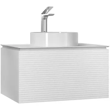 Тумба с раковиной Jorno Stone 80 подвесная, белый