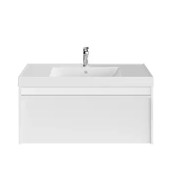 Тумба с раковиной Kerama Marazzi Modula 100 подвесная, белый глянцевый