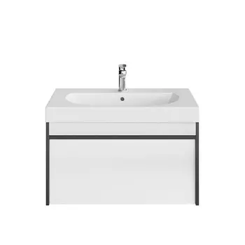 Тумба с раковиной Kerama Marazzi Modula 80 подвесная, арабика/белый