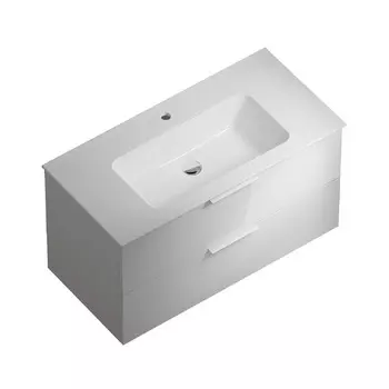 Тумба с раковиной Kerama Marazzi Piano Forte 95 подвесная, белая глянцевая